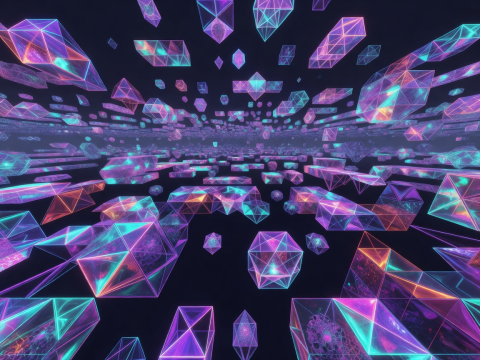 Abstract procedural geometry matrix in virtual reality architecture
